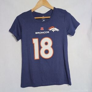 Majestic Nwt Blue Denver Broncos Peyton Manning Sz M NFL Team Apparel Shirt